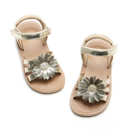 

THEE BRON Girls Sandals-Toddler Kids Dress Open Toe Summer Sandals(6-12M)