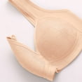 thumbnail image 5 of iHPH7 Front Closure Bras for Women Daisy Bras for Older Women Floral Print Everyday Sleep Bras Front Button Wireless Bras Post Surgery Bra No Underwire Full Coverage Beige 36, 5 of 8