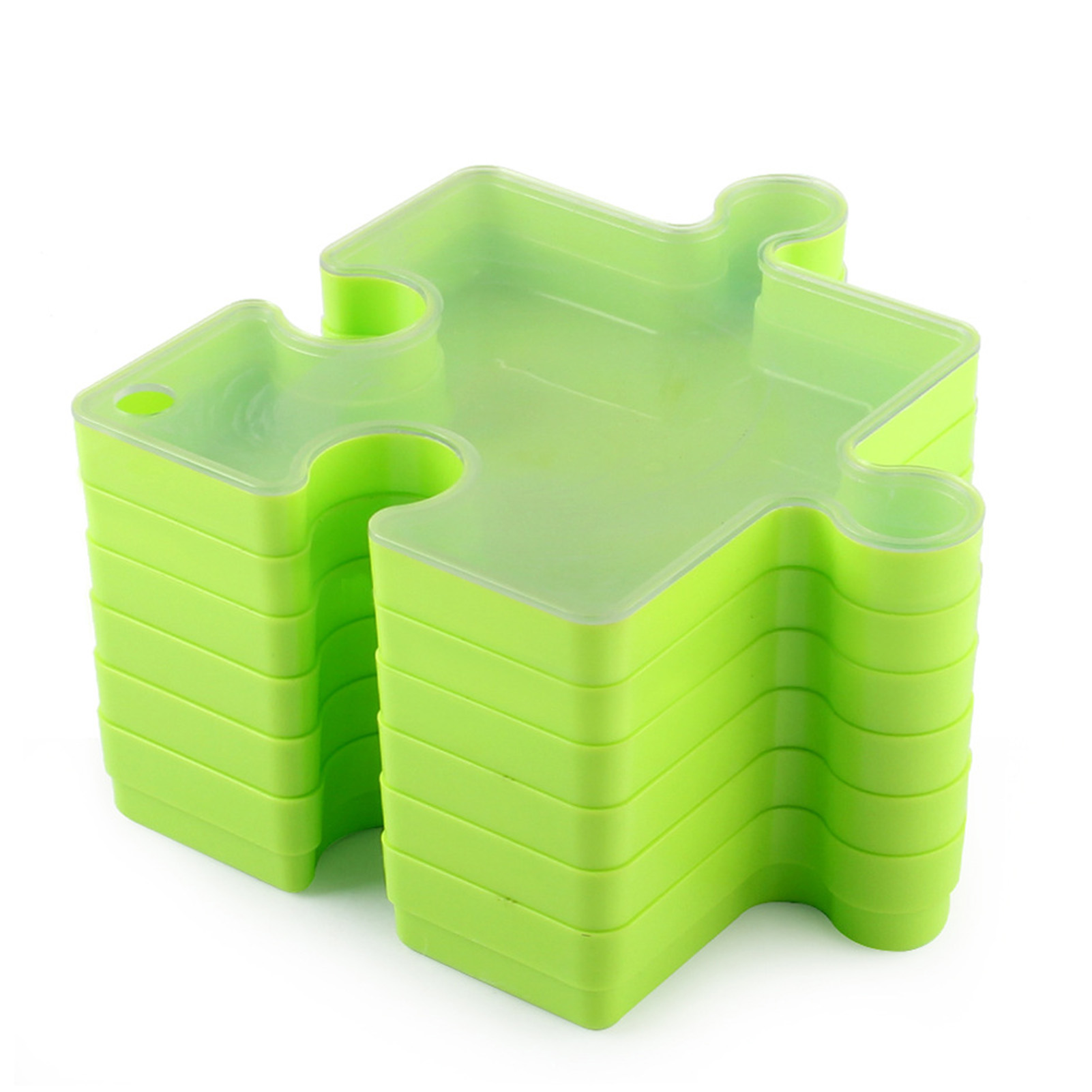 Stackable Puzzle Sorter Set, Linkable Puzzle Storage Sorting Trays