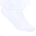 thumbnail image 4 of 2 Pairs Toddler Socks Girls Kids Cute Big Double-Layer Lace Frilly Dress Ruffle Socks for Little Girls, 4 of 6