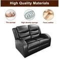 Lumary Luxury Recliner Sofa Living Room Set Leather Reclining Sofa and