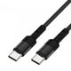 thumbnail image 4 of Cable de datos USB C universal trenzado de 3,8 mm de diámetro exterior, cable de carga rápida para teléfonos 50cm Negro, 4 of 9
