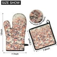 thumbnail image 6 of Pioneer Flower Kitchen Oven Mitt and Pot Holder Sets 2 Pcs for Baking, Cooking and Grilling, Heat Resistant Up To 392 °F, 6 of 7