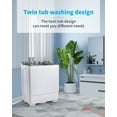 Compact Drop Washing UbesGoo Portable Washing Machine 26lbs Twin Tub Compact Semi-automatic ...