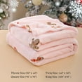 thumbnail image 7 of Pink Gingerbread Throw Blanket for Couch, Soft Cute Fuzzy Fruit Fleece Blankets, Room Home Decor Gifts for Women Girls, 50x60 Inches, 7 of 7