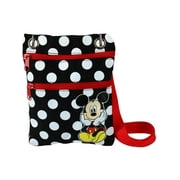 Jerry Leigh Disney Mickey Mouse Polka Dot Passport Crossbody Bag