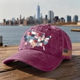 thumbnail image 2 of 250th Anniversary USA Hat 250 Year American Anniversary Baseball Cap Funny Adjustable Vintage Washed Patariotic Hats for Women Men, 2 of 7