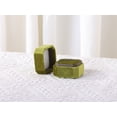 thumbnail image 5 of REGALWOVEN Velvet Ring Box for Wedding, Ceremony, Double Jewelry Ring Box Storage Ring Holder Box Green, 5 of 7