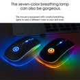 thumbnail image 5 of For Laptop Lightweight Portable Colorful Light Bluetooth Rechargeable Mute Wireless Mouse, 5 of 6