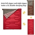 KingCamp Camping Sleeping Bag Cotton Flannel Sleeping Bags Cold Weather for Adults Red