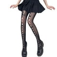 thumbnail image 2 of MSJUHEG Fishnet Tights,Shiny Tights,Plus Size Tights,Sparkly Tights,Stockings,Lolita Tights with Bows Cute Mesh Halloween Stockings F One Size, 2 of 3
