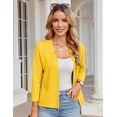 thumbnail image 2 of Chaqueta de punto para mujer GRACE KARIN, manga 3/4, talla M, color amarillo, 2 of 6