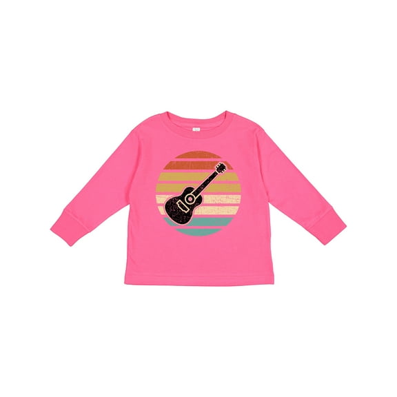 Inktastic Guitar Music for Guitarist Musician Boys or Girls Long Sleeve Toddler T-Shirt
