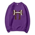 thumbnail image 3 of Chandail en Molleton Sans Capuche pour Femmes - Imprimé Football, Col Rond Surdimensionné pour Tenue Décontractée et de Jour de Match, 3 of 3