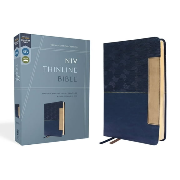 Niv, Thinline Bible, Leathersoft, Blue, Red Letter, Comfort Print, (Hardcover)