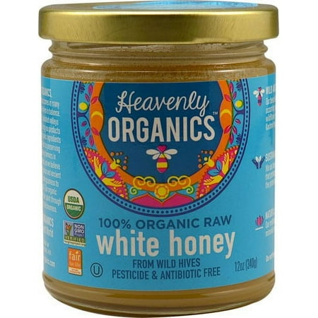 Heavenly Organics Organic Raw White Honey 12 oz.