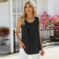thumbnail image 4 of XBASW Women's Chiffon Tank Tops Summer Tunic Sleeveless Blouse Loose Casual Work Shirts for Womens S-2XL, 4 of 12