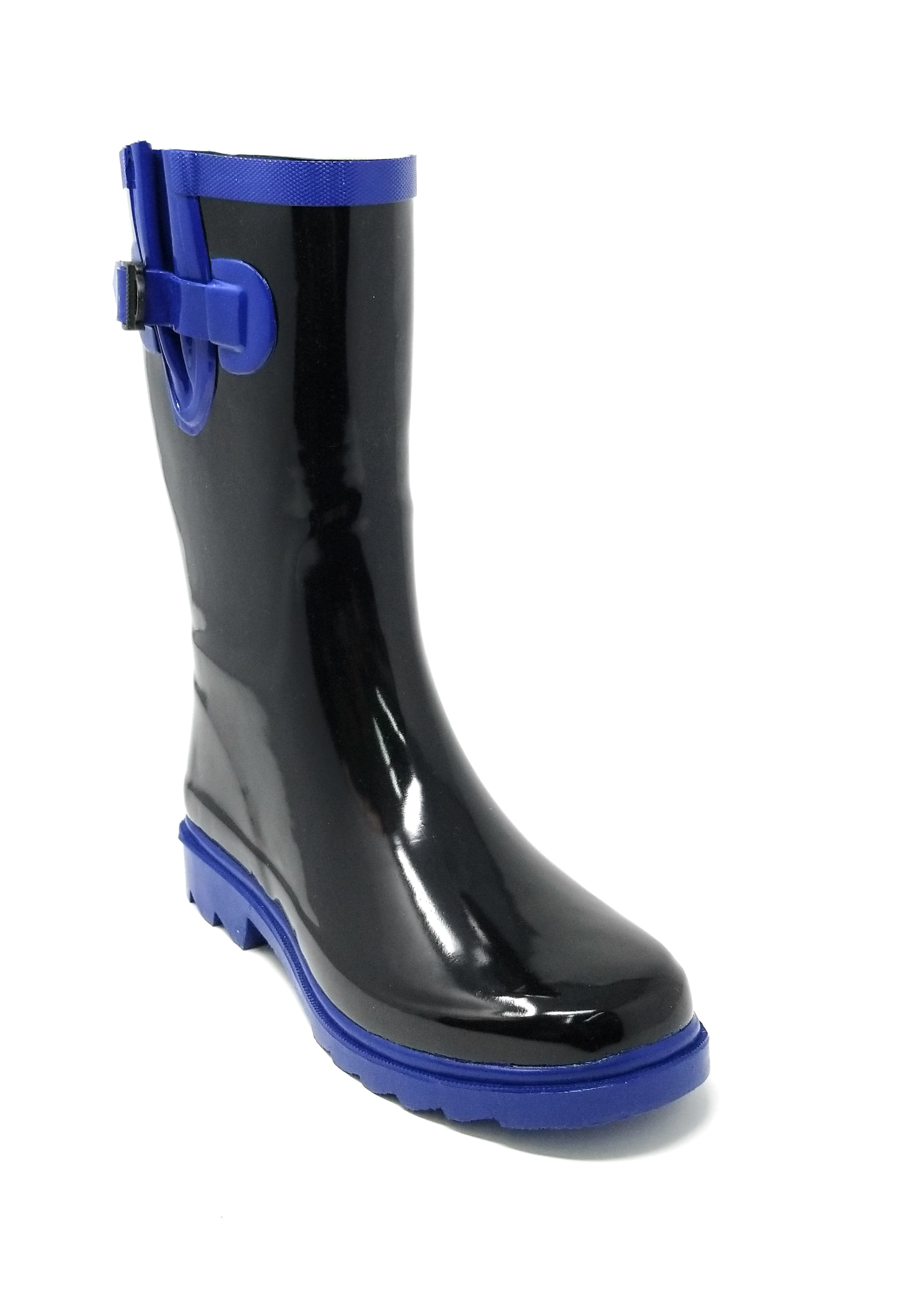 Rain Boots Women Waterproof Rubber Boots Mid Calf Lightweight Comfortable Non Slip Garden Shoes Black Blue US 5-11 