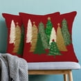 thumbnail image 2 of Christmas Pillow Covers 16x16 Inch Set of 2 Colorful Christmas Tree Throw Pillows Case, Stars Holiday Outdoor Decorative Farmhouse Winter Red Decor Cushion Covers for Home Sofa Bed Couch, 2 of 6