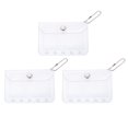thumbnail image 1 of Uxcell 3 Pack Photocard Holder, 4.5" x 3.1" Photocard Binder Transparent Card Protector Card Sleeves with Chain Fit M5 Cards Organizing Trading, Transparent Flash, 1 of 7