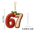 thumbnail image 6 of WKSCLPAI 67 Christmas Ornament Six Seven Ornaments Funny 67 Meme Teen Slang Hanging Ornaments for Xmas Tree & Gift, Gingerbread, Forest, Crystal, Porcelain Wide Variety of Themes to Choose, 6 of 6