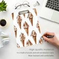 thumbnail image 3 of FORMRS Acrylic Clipboard with Low Profile Clip Standard A4 Letter Size, 12.5" x 9", Brown Ice Cream Pattern, 3 of 8