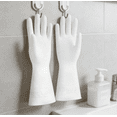 thumbnail image 2 of Professional Cleaning Gloves (1-Pair) - Extra Long Rubber Dishwashing Gloves for Kitchen & Bathroom | Latex-Free & Hypoallergenic | Commercial Grade Protection (S, White), 2 of 5