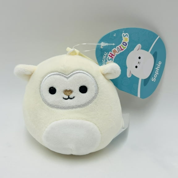 Squishmallows Sophie 3.5" Lamb Sheep Clip On Plush Keychain 2022 Kellytoy