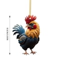 thumbnail image 2 of Christmas Rooster Ornaments Hanging Chicken Decorations Cute Christmas Tree Ornaments for Home Office Party, 2 of 7
