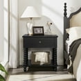 thumbnail image 5 of Morden Fort Farmhouse Spindle Wood Nightstand 1 Drawer 1 Shelf Set of 2, Rustic Bedside Table Set, Black Finish, 5 of 9