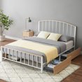 thumbnail image 1 of Garvee Cama Platforma Metal con Cabecera y Pie – 4 Cajones, Soportes de Acero, Sin Box Spring-Full, 1 of 8