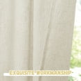 thumbnail image 5 of StangH Flax Linen Sheer Curtains 90 inches Long, Back Tab Privacy Semi Sheer Curtains Soft Lightweight Farmhouse Boho Drapes for Living Room Bedroom Patio, Natural, W55 x L90, 2 Panels, 5 of 8