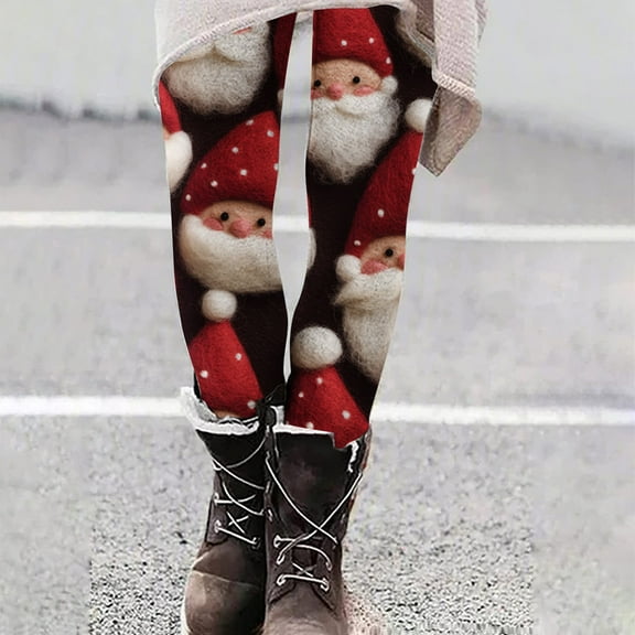 Herrnalise Womens fashion Fashion Casual Christmas Printed Tight Leggings High Waist Pants Christmas Gifts For Women