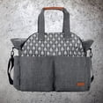 thumbnail image 2 of BRIGHTFUFU diaper changing backpacks Messenger Grey Oxford Cloth Practical 1Set, 2 of 6