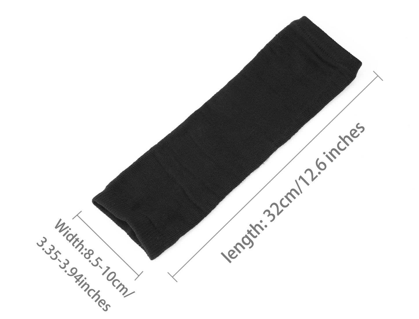 Unique Bargains Women Winter Stripes Fingerless Thumbhole Elastic Long Gloves Black