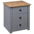 thumbnail image 3 of vidaXL Table de Chevet Gris 46x40x57 cm Pin Panama Range, 3 of 5