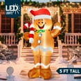 thumbnail image 5 of Joyfy 5 ft Christmas Inflatables Gingerbread Outdoor Decorations,Gingerbread Man Blow Ups with Built-in LEDs for Holiday Party Garden Lawn Yard Decor, 5 of 8