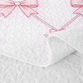 thumbnail image 5 of Manfei Girly Bowtie Quilt Full,Cute Pink Bow Full Bedspread Sets,3-Piece,1 Coverlet and 2 Pillowcases, 5 of 7