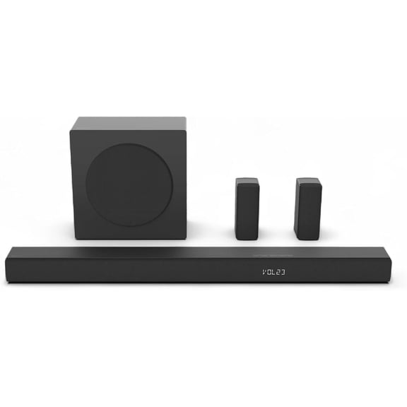 Restored Hisense R651 5.1 Ch 510W Soundbar with Dolby Digital, DTS, EzPlay, Wireless Subwoofer and 2 Rear Speakers