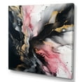 thumbnail image 2 of Designart "Black Gold Marble Splash III" Abstract Marble Wall Art For Bathroom, 2 of 5