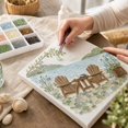 thumbnail image 2 of Sea Glass Art Kit, Happy Retirement Mosaic Craft with Lakeside Chair Scene for DIY Keepsake Home Decor, 5.91 in, 2 of 4