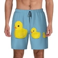 thumbnail image 2 of Picia Cute Ducky pattern Mens Swim Trunks with Compression Liner Stretch Beach Shorts Quick Dry with Zipper Pockets No-Chafing Board Shorts-3X-Large, 2 of 9