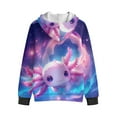 thumbnail image 4 of KUIFORTI Pink Axolotl Girls Sweatshirt Skin-Friendly Polyester Long Sleeve Hoodie Sweatshirt for Girls 6-7 Fleece-Lined Full Zip Up Casual Long Sleeve Jacket for Daily Life, 4 of 6