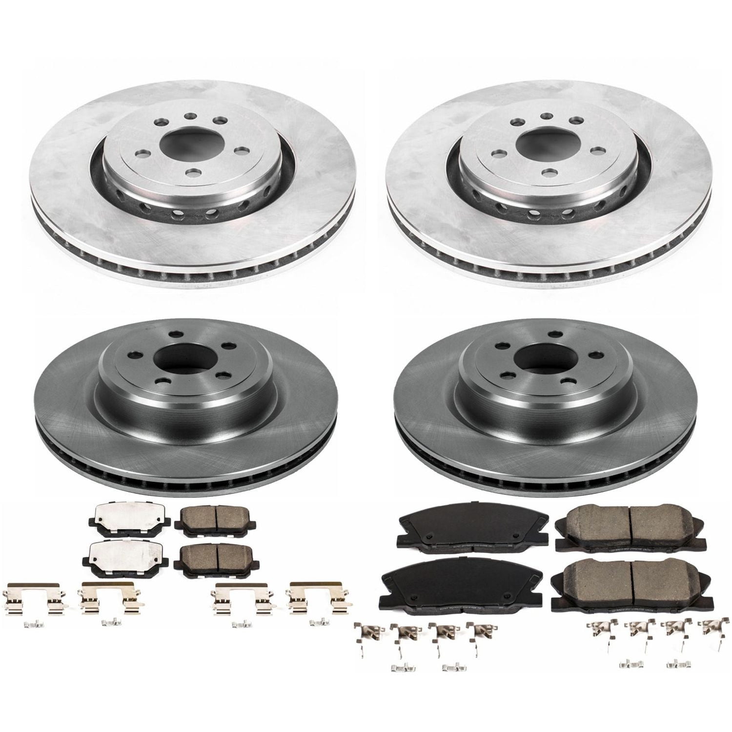 PowerStop Front and Rear Stock Replacement Brake Pad and Rotor Kit Fits: DODGE Select Models KOE7051