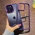 thumbnail image 5 of Luxury Hard Acrylic Metal Camera Clear Protection Case For iPhone 15 14 13 12 11 Pro Max XR X XS 7 8 Plus Shockproof Cover, 5 of 5