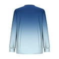 thumbnail image 4 of VBVC No Boundarie Women's Long Sleeve Tops,Womens Casual Crewneck Sweatshirt,Loose Gradient Colored Pullover For Women,Navy,Size XL, 4 of 6