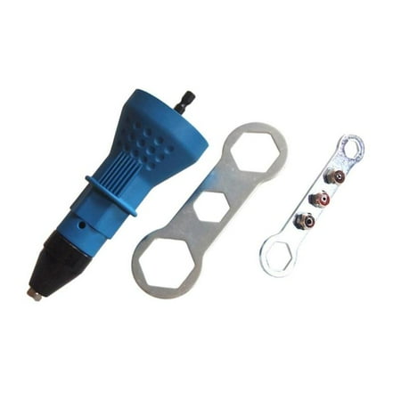 

1 pc Blue Rivet Drill Attachment Electric Carpenter Riveting Nut Gun Cordless Adaptor Lower Noise