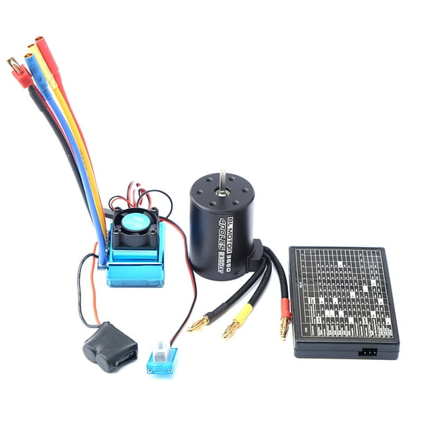 Esc 3650 Motor sin escobillas 2300KV Motor a prueba de agua 60A Tarjeta de programación ESC para 1/8 1/10 Camión de control remoto Romacci Esc