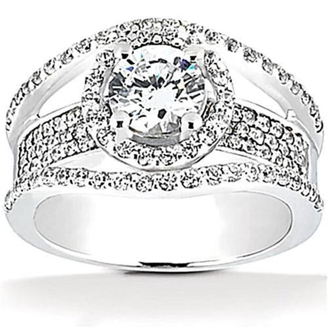 Traditional Three Stone Diamond Ring in Platinum, 2.85 carat total