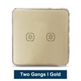 thumbnail image 1 of Tuya ZigBee Light Smart Switch Home Office Control táctil inalámbrico Interruptor de lámpara WiFi Panel de control inteligente, Dorado, 2 bandas Advancent EL001893-08B, 1 of 2